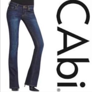 CAbi Dark Wash Low Rise Bootcut Jeans sz 2